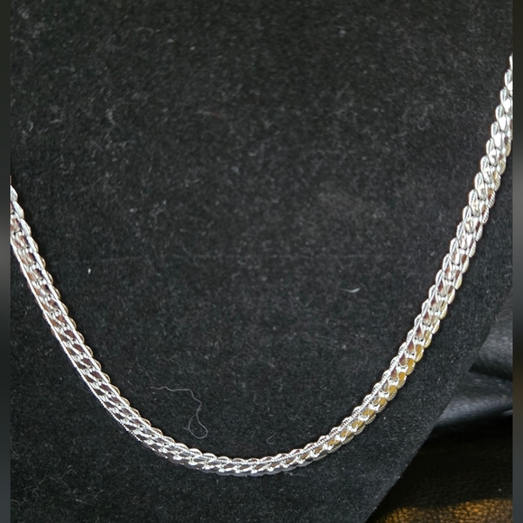 Sterling 925 silver mens "S" etched necklace & bracelet set NEW 20" x 20cm 8" - Picture 2 of 9